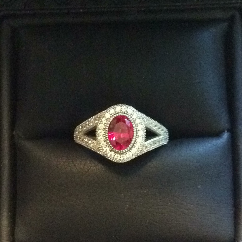 Ruby Cocktail Ring Size 5 - Picture 2 of 8